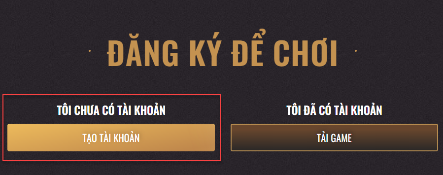 Tạo tài khoản Kinal Games